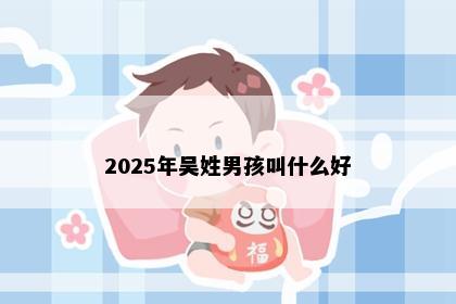 2025年吴姓男孩叫什么好