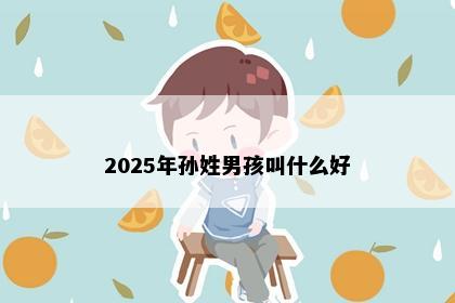 2025年孙姓男孩叫什么好