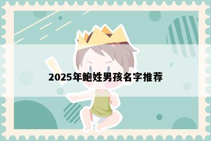 2025年鲍姓男孩名字推荐