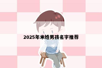 2025年米姓男孩名字推荐