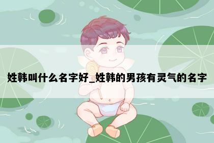 姓韩叫什么名字好_姓韩的男孩有灵气的名字