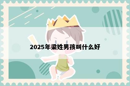 2025年梁姓男孩叫什么好