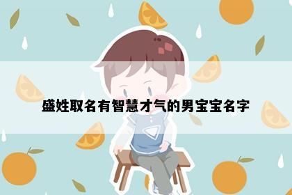 盛姓取名有智慧才气的男宝宝名字