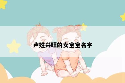 卢姓兴旺的女宝宝名字