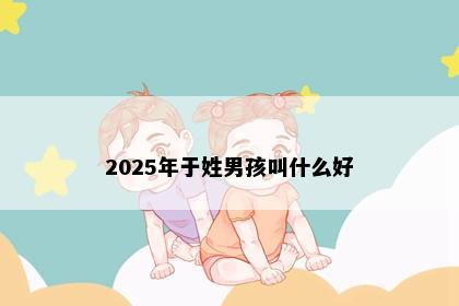 2025年于姓男孩叫什么好