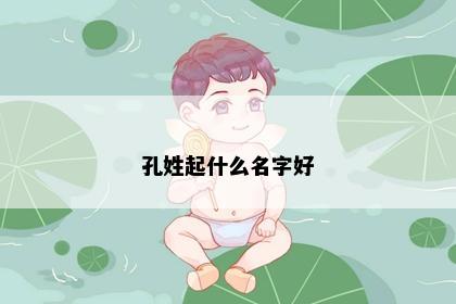 孔姓起什么名字好