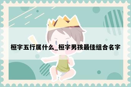 桓字五行属什么_桓字男孩最佳组合名字