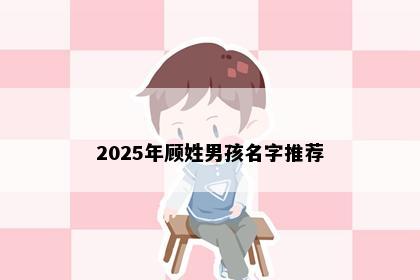 2025年顾姓男孩名字推荐