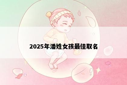 2025年潘姓女孩最佳取名