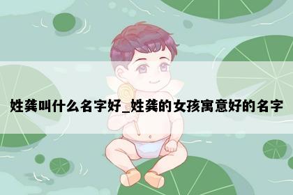 姓龚叫什么名字好_姓龚的女孩寓意好的名字