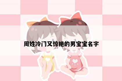 周姓冷门又惊艳的男宝宝名字