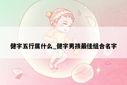 健字五行属什么_健字男孩最佳组合名字