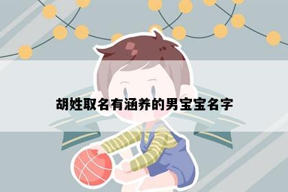 胡姓取名有涵养的男宝宝名字