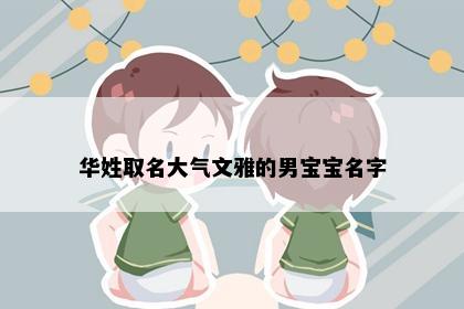华姓取名大气文雅的男宝宝名字