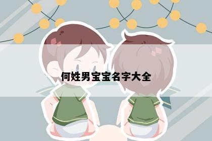 何姓男宝宝名字大全