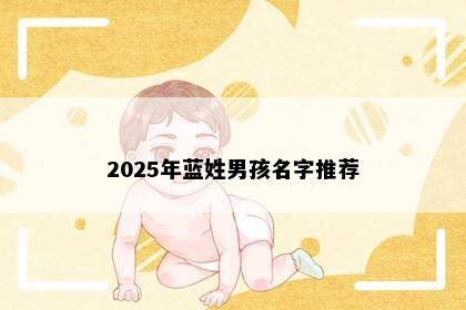 2025年蓝姓男孩名字推荐