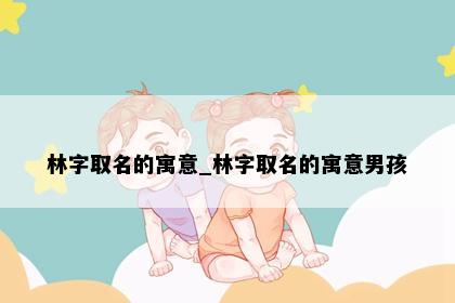 林字取名的寓意_林字取名的寓意男孩
