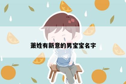 萧姓有新意的男宝宝名字