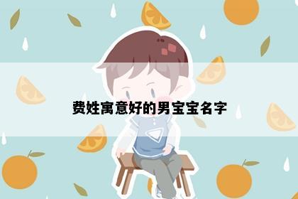 费姓寓意好的男宝宝名字