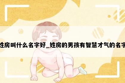 姓房叫什么名字好_姓房的男孩有智慧才气的名字