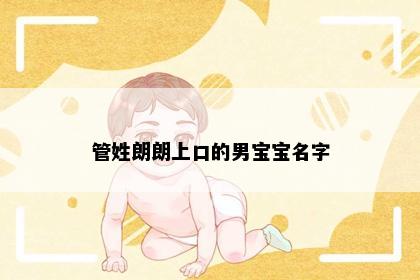 管姓朗朗上口的男宝宝名字