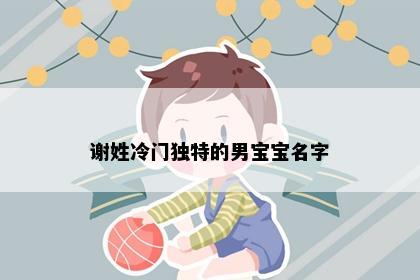 谢姓冷门独特的男宝宝名字