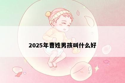2025年曹姓男孩叫什么好