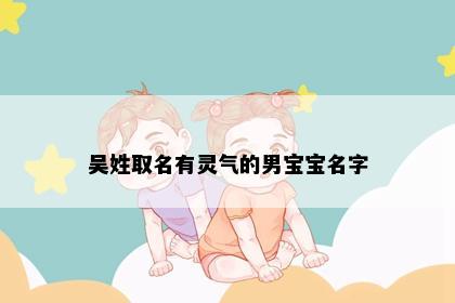 吴姓取名有灵气的男宝宝名字