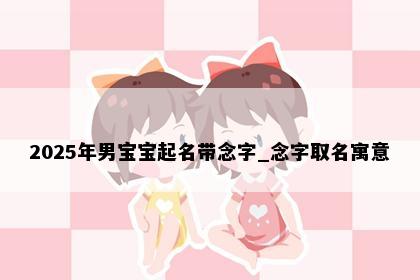 2025年男宝宝起名带念字_念字取名寓意