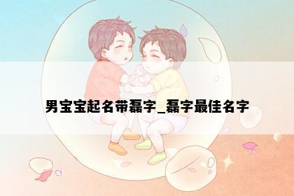 男宝宝起名带磊字_磊字最佳名字