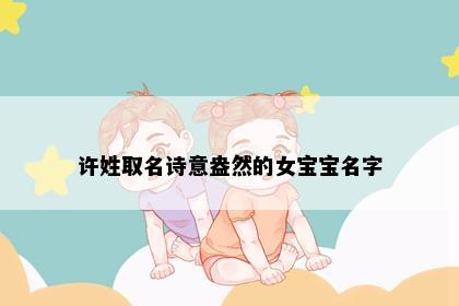 许姓取名诗意盎然的女宝宝名字