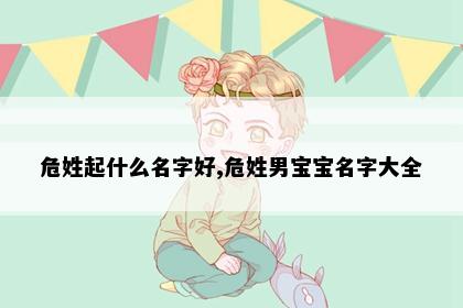 危姓起什么名字好,危姓男宝宝名字大全