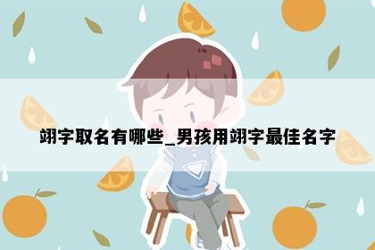 翊字取名有哪些_男孩用翊字最佳名字