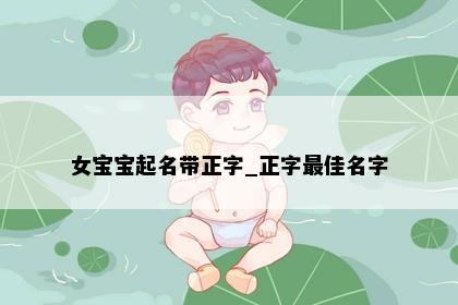 女宝宝起名带正字_正字最佳名字