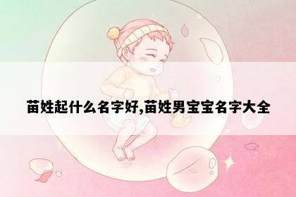 苗姓起什么名字好,苗姓男宝宝名字大全