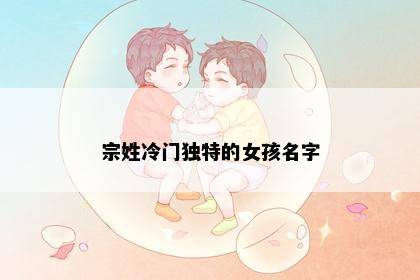 宗姓冷门独特的女孩名字