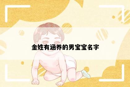 金姓有涵养的男宝宝名字