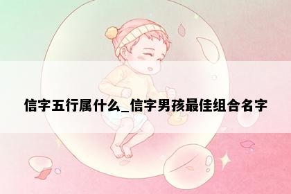 信字五行属什么_信字男孩最佳组合名字
