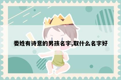 娄姓有诗意的男孩名字,取什么名字好