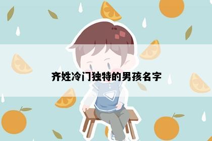 齐姓冷门独特的男孩名字