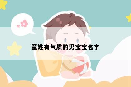 童姓有气质的男宝宝名字