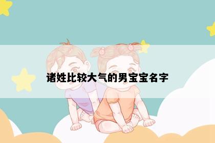 诸姓比较大气的男宝宝名字