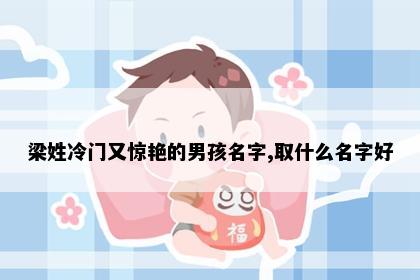 梁姓冷门又惊艳的男孩名字,取什么名字好