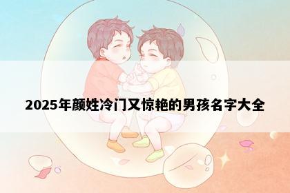 2025年颜姓冷门又惊艳的男孩名字大全