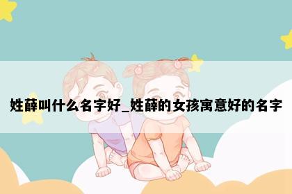 姓薛叫什么名字好_姓薛的女孩寓意好的名字